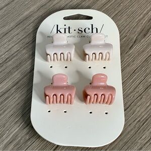 🐼 3/$25 NWT Kitsch Hair Claw Clips - Pink and Cream - SEE DESCRIPTION